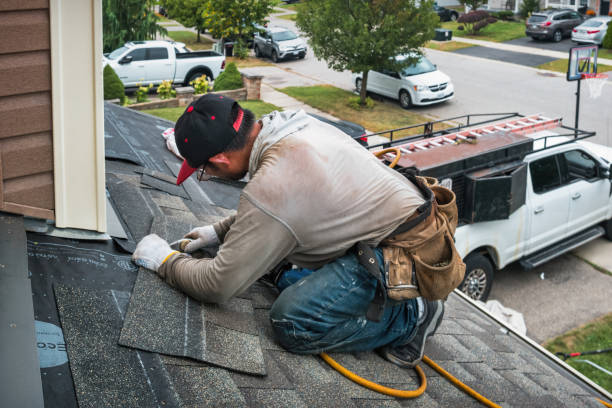 Professional Roof Leak Repair technician working in North Palm Springs, CA